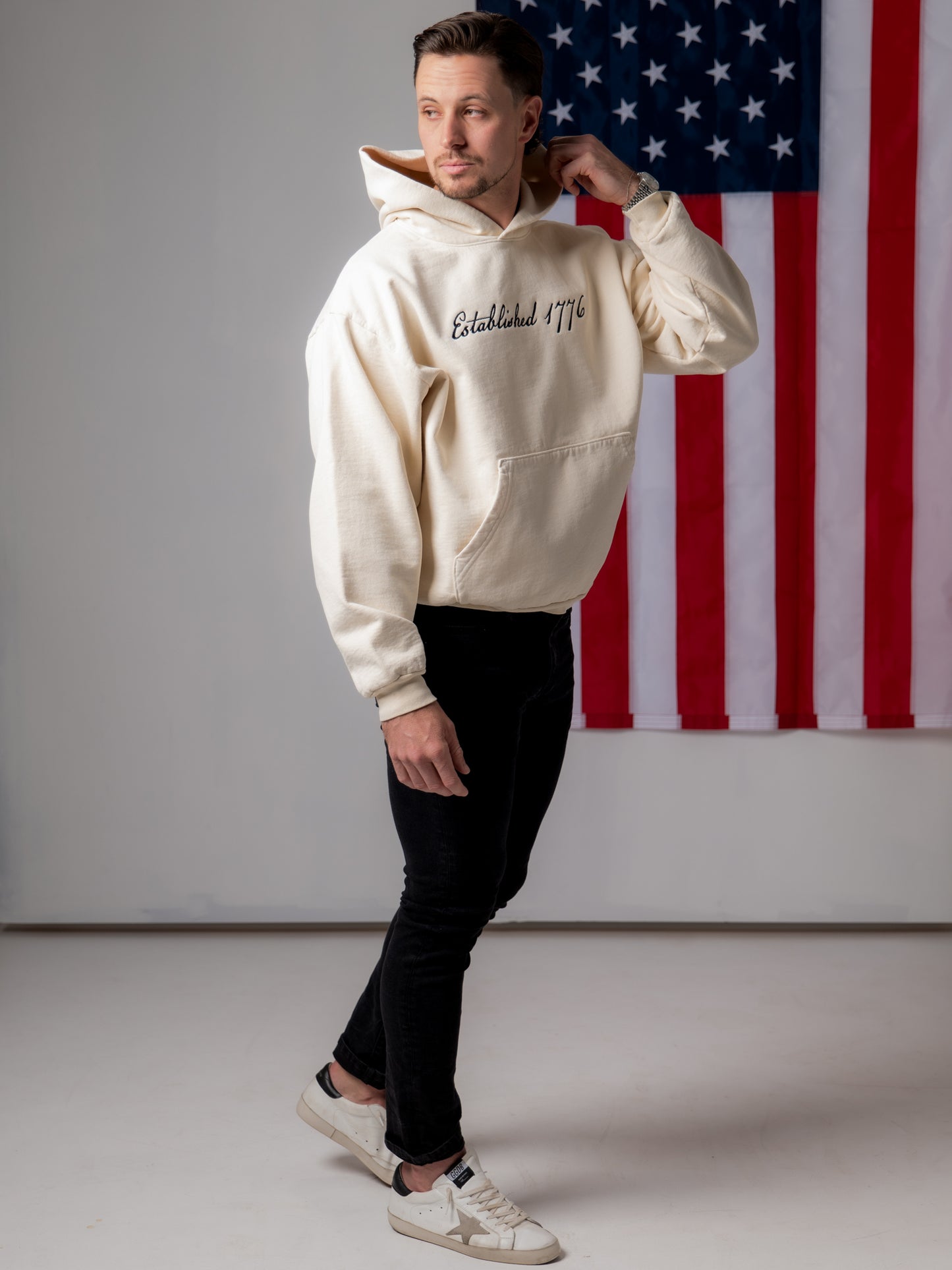 'Established 1776' Hoodie - Parchment