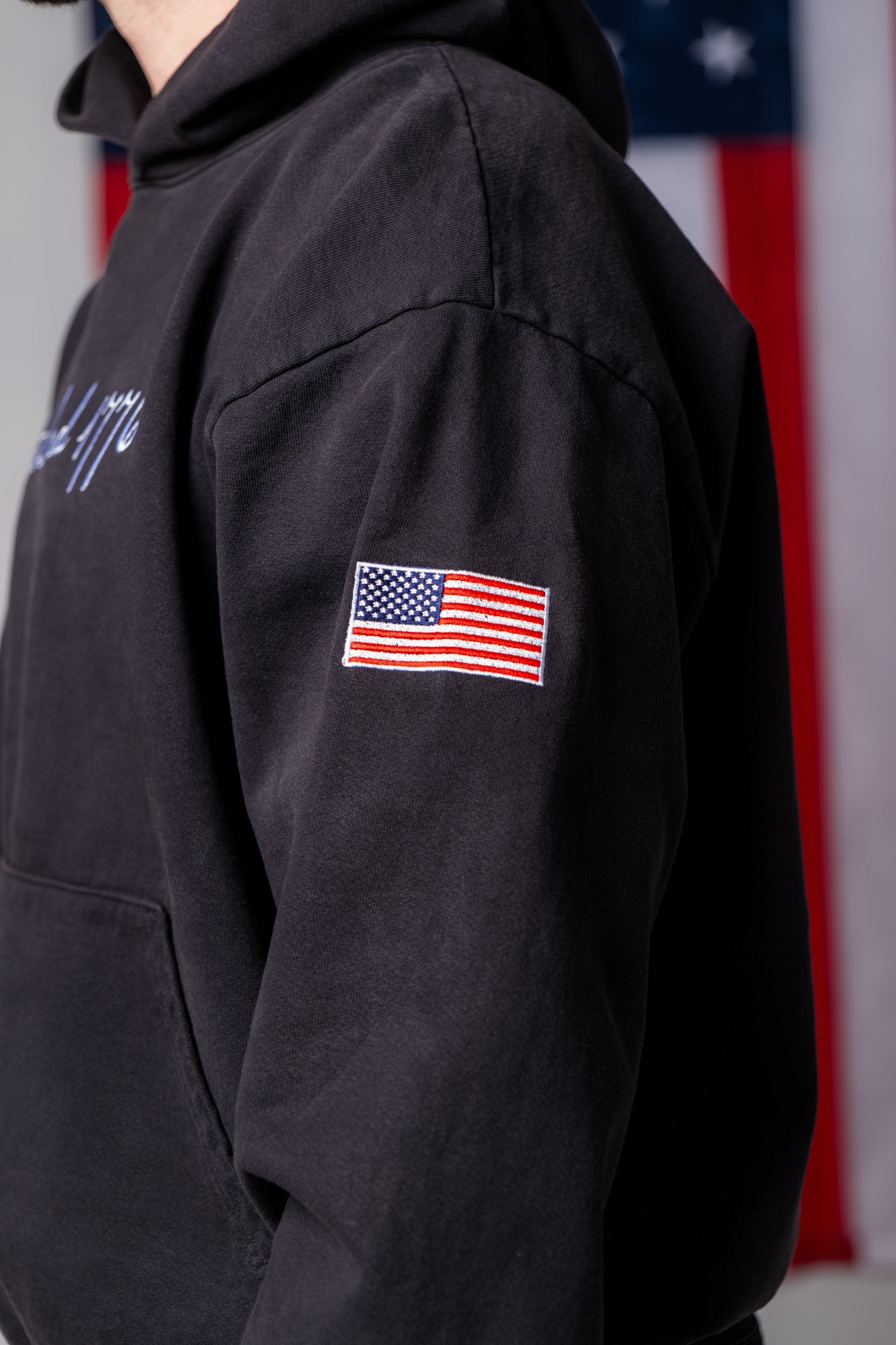 'Established 1776' Hoodie - Charcoal
