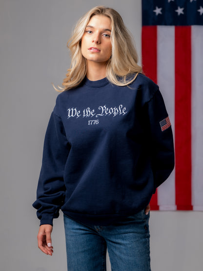 'We The People' Crewneck Sweatshirt - Navy