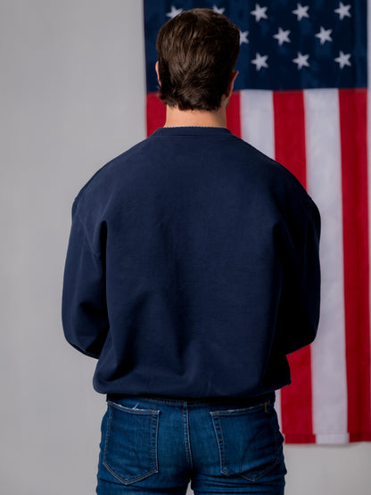 'We The People' Crewneck Sweatshirt - Navy