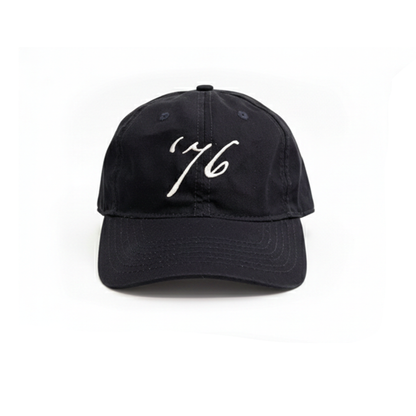 '76 Unstructured Baseball Cap - Black