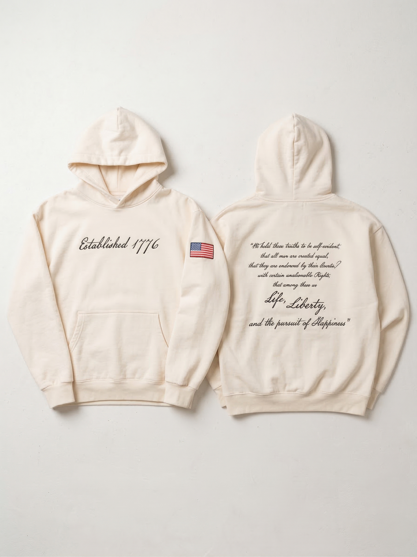 'Established 1776' Hoodie - Parchment