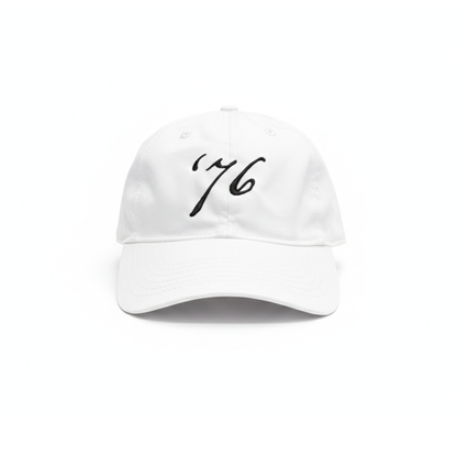 '76 Unstructured Baseball Cap - White
