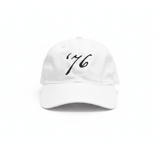 '76 Unstructured Baseball Cap - White